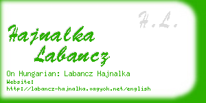 hajnalka labancz business card